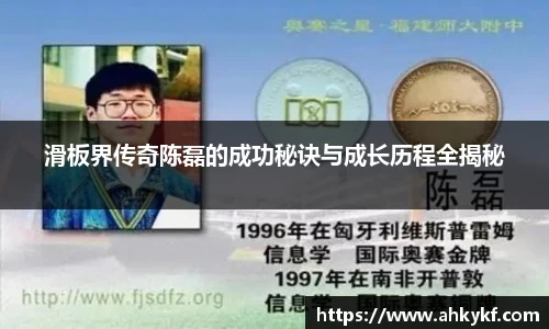 滑板界传奇陈磊的成功秘诀与成长历程全揭秘